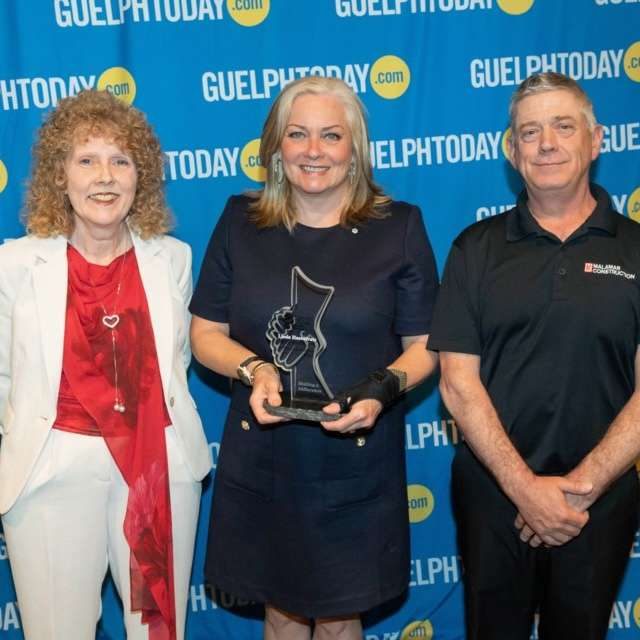Malamar team receiving a Guelph Community Builder award